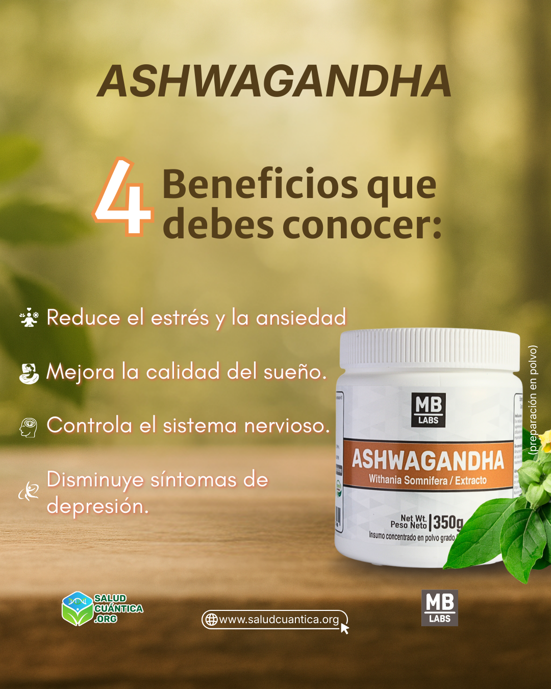 Ashwagandha en Polvo 350g - Imagen 2
