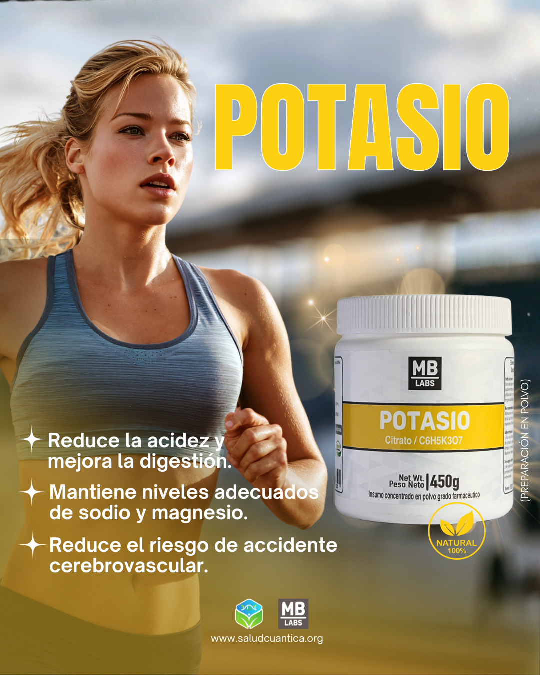 Citrato de Potasio Polvo 450g - Imagen 2