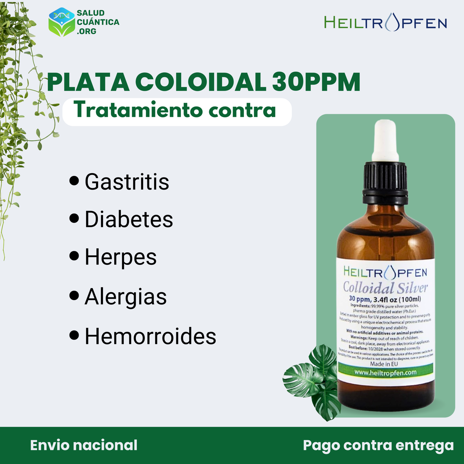 Plata Coloidal 30ppm Heiltropfen - Imagen 2