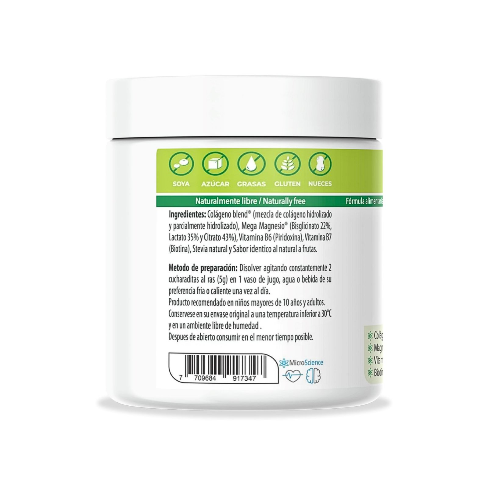 Mega Magnesio (Bisglicinato - Citrato - Lactato) Polvo 300g - Imagen 3