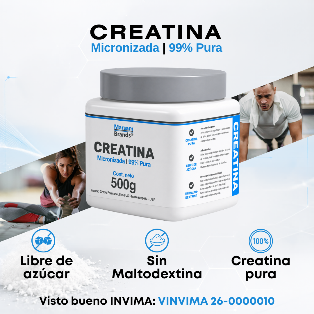 Creatina Monohidratada Polvo 500 gramos - Imagen 3