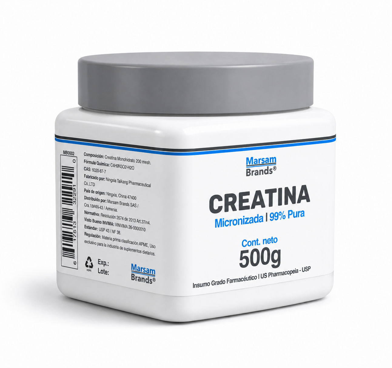 Creatina Monohidratada Polvo 500 gramos - Imagen 2